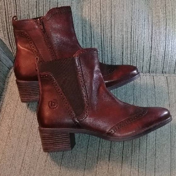 Bugatti burgundy wingtip luxury boot - Picture 2 of 10